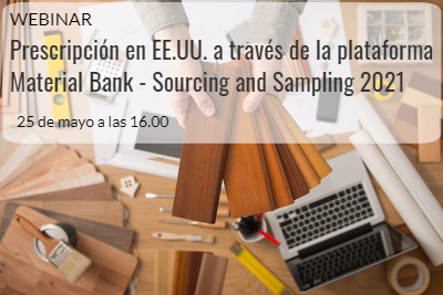 Webinario - Prescripción en EE.UU. a través de la plataforma Material Bank - Sourcing and Sampling 2021
