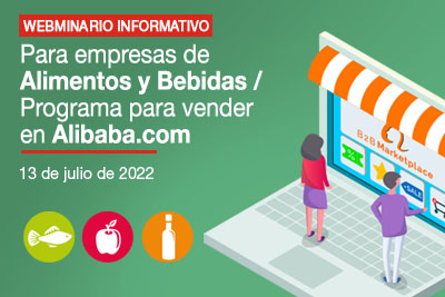 Información para sector Alimentación y Bebidas - Programa Venta Online Internacional en Alibaba.com