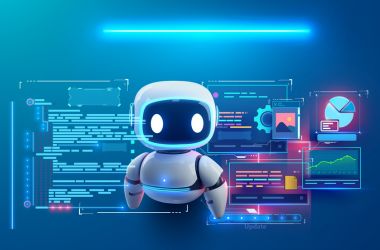 robot destacando la palabra tecnología