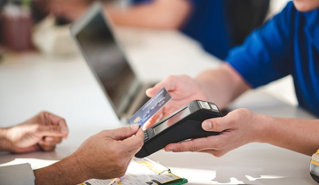garage business service, client customer person make a payment with credit card or money to buy and repair at vehicle car auto maintenance center,  mechanic hand working to pay, transportation term