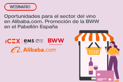 Oportunidades para el sector del vino en Alibaba.com. Promoción de la BWW en el Pabellón España 2023